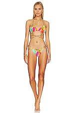 It S Now Cool The Long Tri Bikini Top In Tropics Revolve