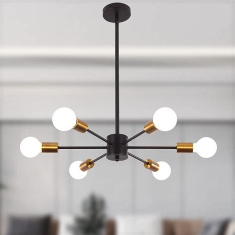 Everly Quinn Lustre moderne Jankowski luminaire suspendu semi encastré