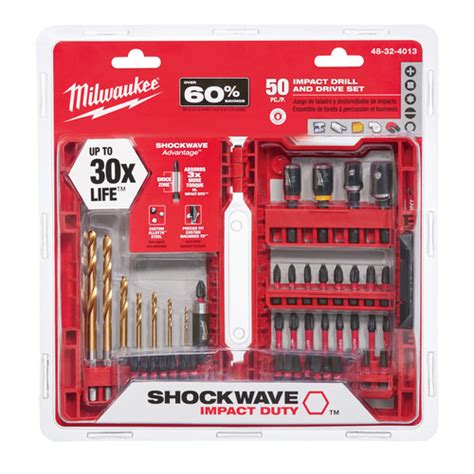 Milwaukee 48 32 4013 50 Pc Shockwave Impact Duty Driver Bit Set