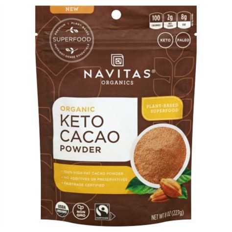 Navitas Cacao Powder Keto Organic 8 Oz Case Of 6 8 OZ Each Pick N