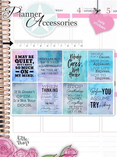 Motivational Quote Planner Stickers for Happy Planner and Erin | Etsy | Planner stickers ...