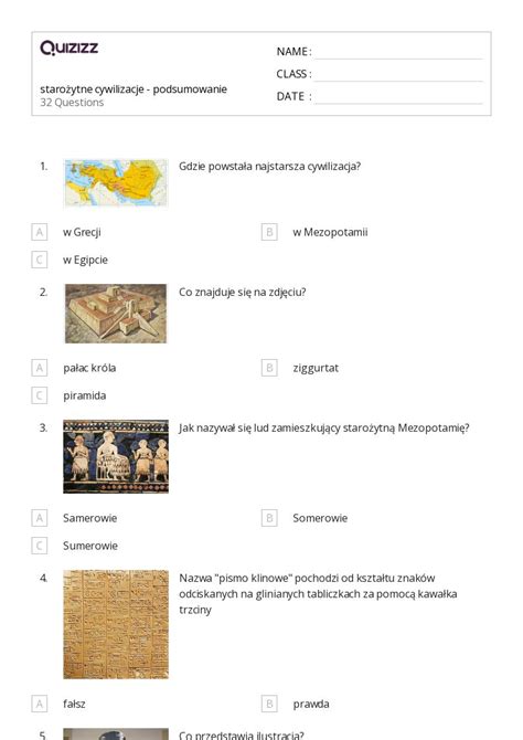 Ponad Cywilizacja Ink W Arkuszy Roboczych Dla Klasa W Quizizz