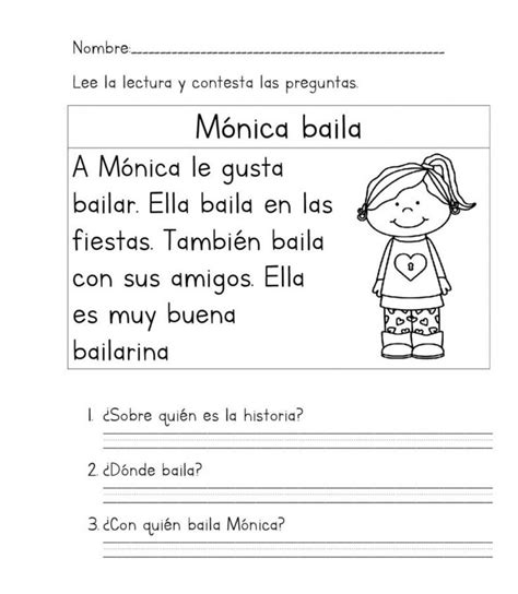 M Nica Baila Comprensi N Lectura Worksheet Lectura De Comprensi N