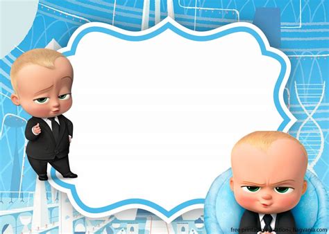 Adorable Boss Baby Birthday Invitation Templates Free Printable