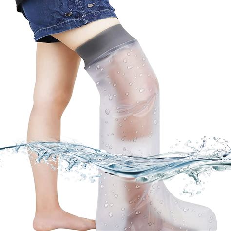 Puseky Cast Covers For Shower Leg Reusable Adult Waterproof Full Leg