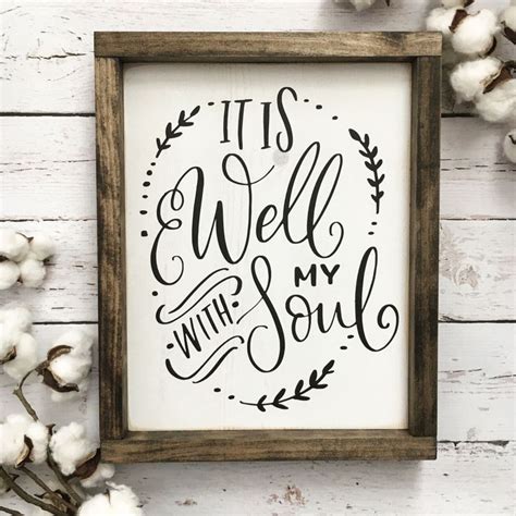 It Is Well With My Soul Sign Spiritual Sign Bible Verse Etsy It Is