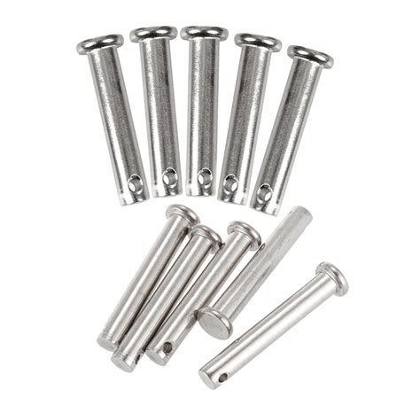 Din Stainless Steel Grooved Clevis Pin With Flat Head Cylindrical