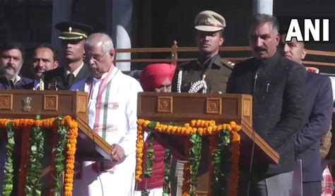 Sukhwinder Singh Sukhu Takes Oath As 15th Chief Minister Of Himachal