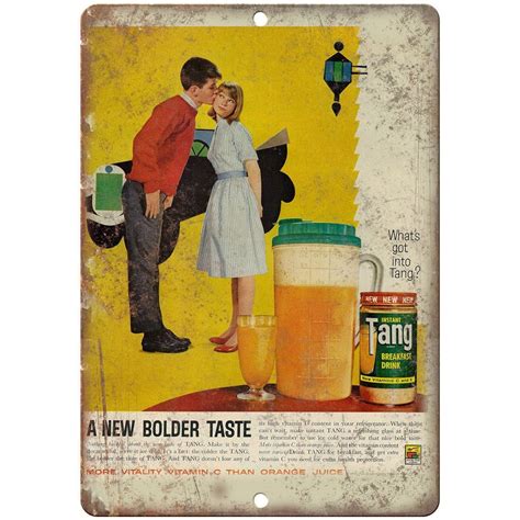 Tang Instant Breakfast Drink Vintage Ad 10 X 7 Reproduction Metal Si