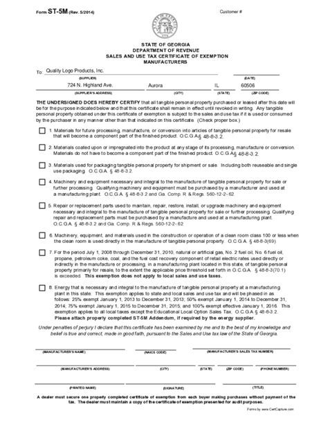 Fillable Online Georgia Sales Tax Exemption And Resale Form Fax Email