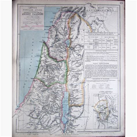 Antique Map, Ancient Palestine,1881 – KittyPrint