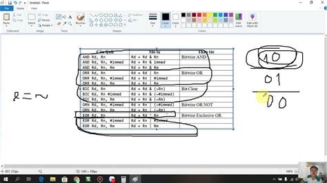 07 And Orr Bic Orn Eor Bit Clear Bit Xoá Bit Lập Trình Assembly Arm Youtube