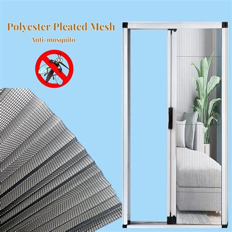 High Quality Sliding Door And Windows Polyester Plisse Pleated Folded Mosquito Net Fly Screen