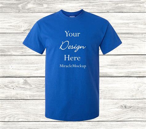 Royal Blue Gildan Mock Up 5000 Mock Up Gildan Mockup Tee Etsy