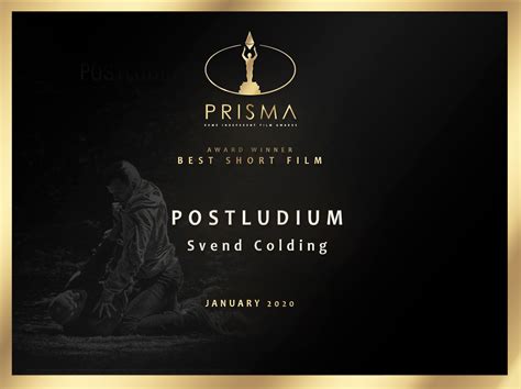 Prisma January 2020 Winners Rome Prisma Independent Film Awards