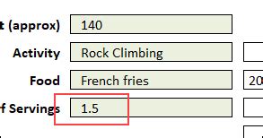 Excel Calorie Burn Calculator Food Activity Free Workbook