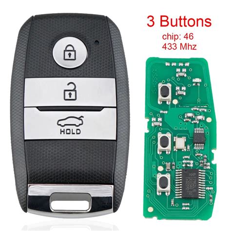 3 Buttons 433MHz FSK Keyless Full Smart Remote Car Key Fob With ID46