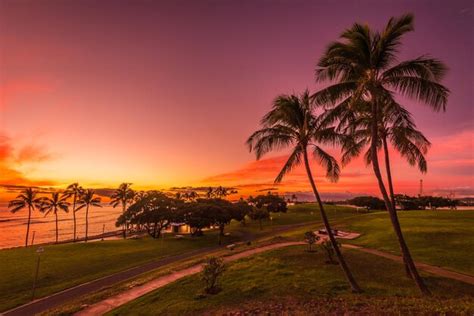 Premium Photo | Hawaii sunset