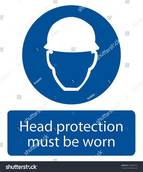 Safety Sign Head Protection Must Be Stock Vector 322586702 Shutterstock