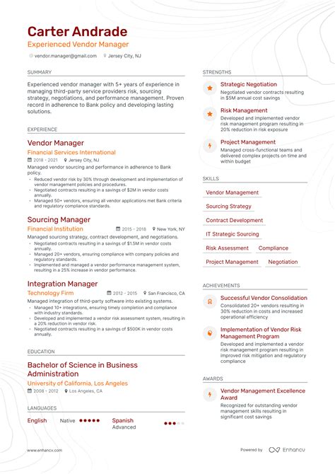 5 Vendor Manager Resume Examples Guide For 2023