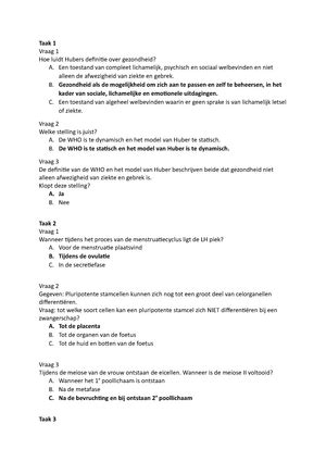 Toetsvragen OWG Oefenvragen Voorbeeld Toets Vragen OWG 9 Taak 1