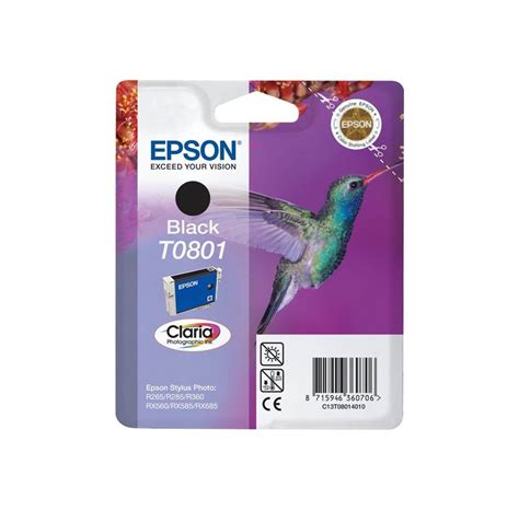 Epson T0801 C13T08014011 Black Ink 7ml Tintenpatrone Schwarz