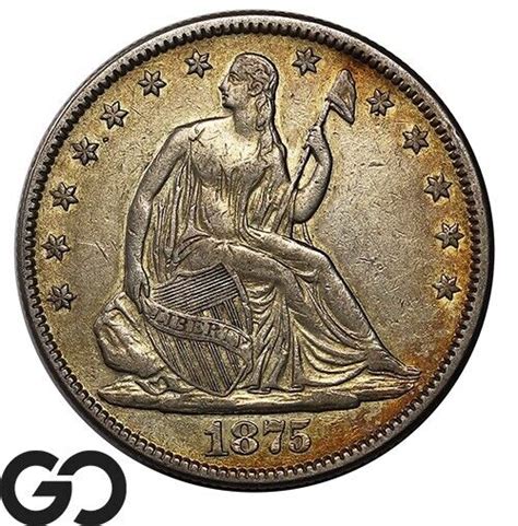 1875 Seated Liberty Half Dollar Choice Au Silver 50c Ebay