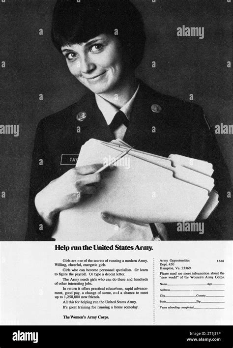 1969 United States Army Women S Army Corps Ad Stock Photo Alamy