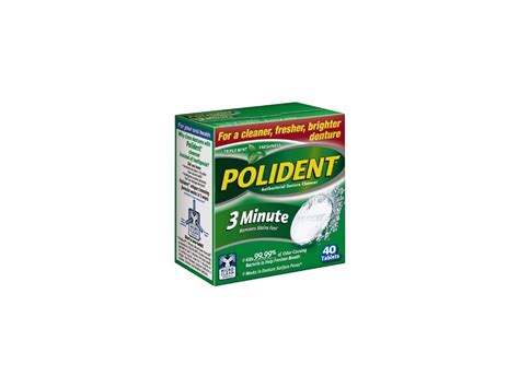 Polident 3 Minute Denture Cleanser Tablets 40 Count Ingredients And