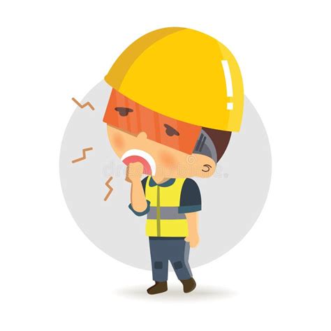 Character Worker Construction Holding Safety First Signsafety Rules