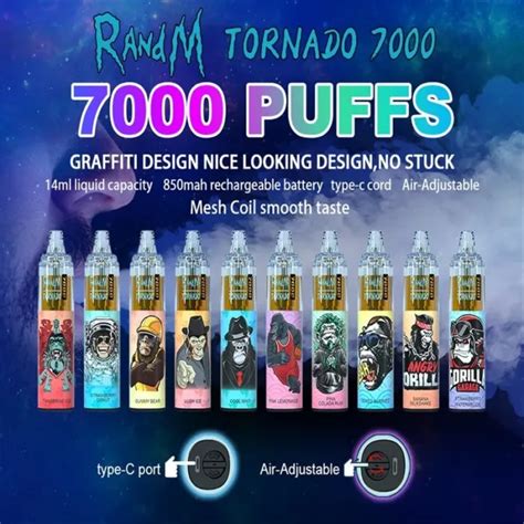 Randm Tornado 7000 Züge Einweg Vape Einweg Pod