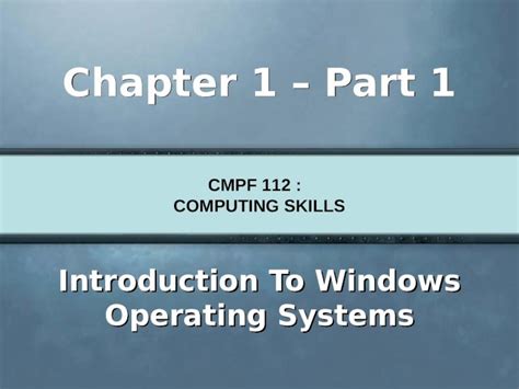 Ppt Cmpf124 Basic Skills For Knowledge Workers Chapter 1 Part 1