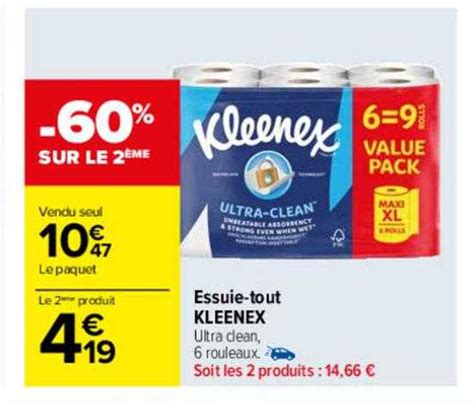 Promo Essuie Tout Kleenex Chez Carrefour Icatalogue Fr