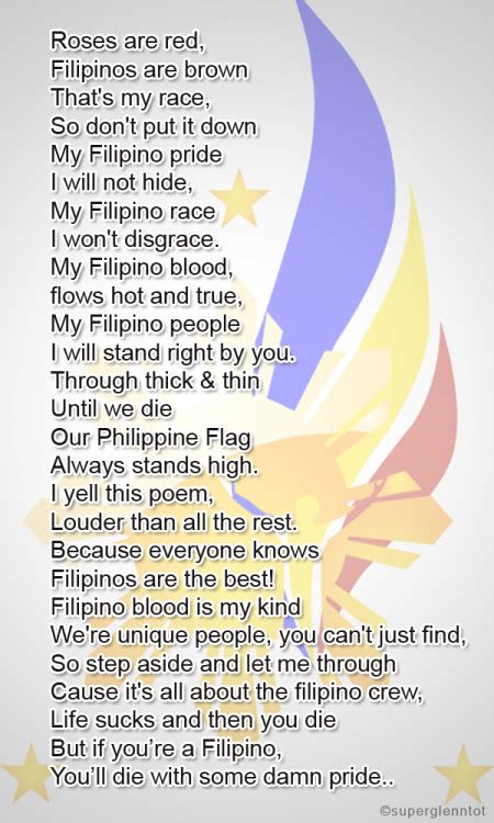 Mysterious Anon Poem For A Proud Filipino