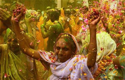 Joyous and colourful Holi celebration in Vrindavan