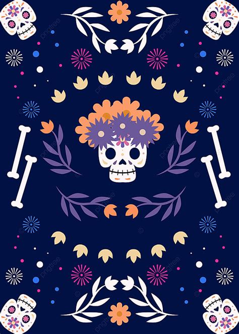 Vector Día De Los Muertos De Patrones Sin Fisuras Fondos Dia De