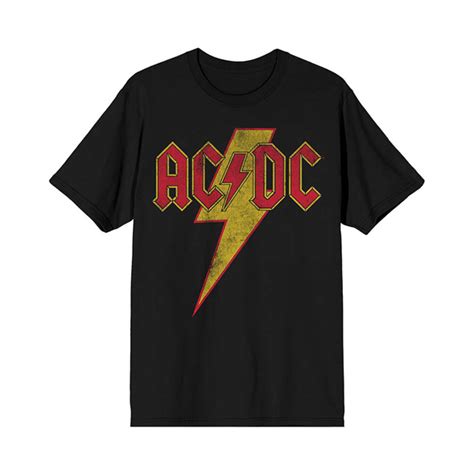 AC/DC Vintage Lightning Bolt Tee - Black | Journeys