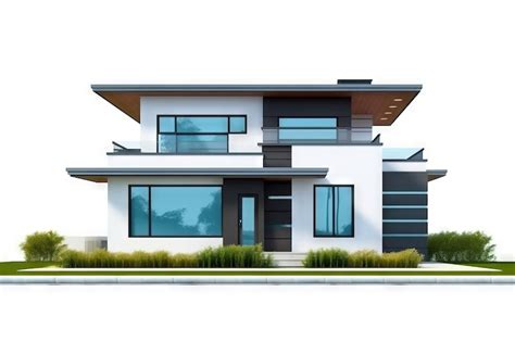 Front view of a modern house | Premium AI-generated image