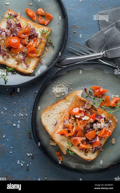 Vegetable Toast Sandwiches Stock Photo Alamy