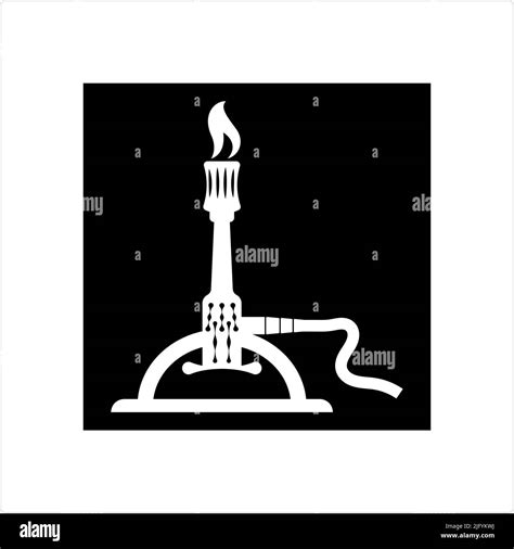 Bunsen Burner Icon Laboratory Burner Vector Art Illustration Stock