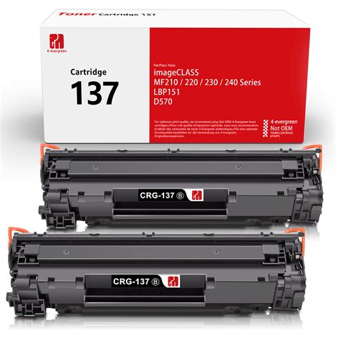 2x Toner Cartridge Crg 137 Toner For Canon Imageclass Mf210 220 230 Lbp151 D570 Ebay