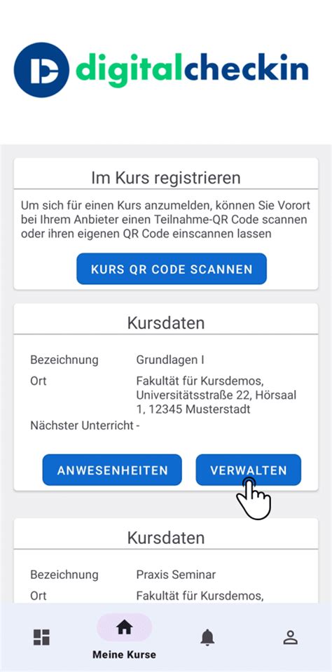 Qr Code Zum Checkin Out Anzeigen Digitalcheckin