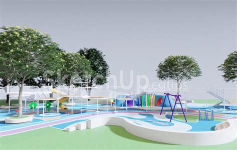 6762 Sketchup Childrens Play Area Exterior Model Download