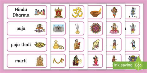 Hindu Dharma Word Cards Twinkl Teacher Made Twinkl