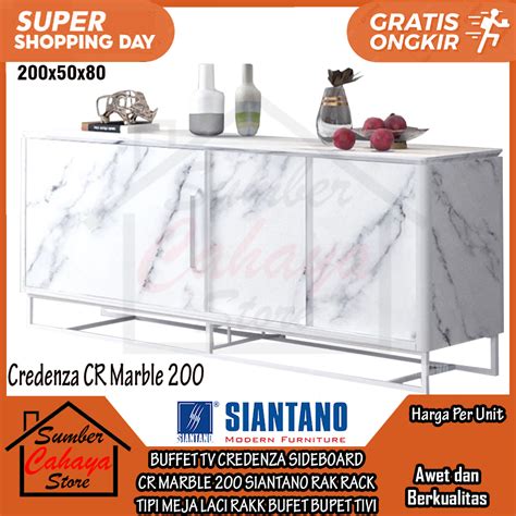 Jual Kargo Bufet Televisi Credenza Cr Marble Marmer Siantano