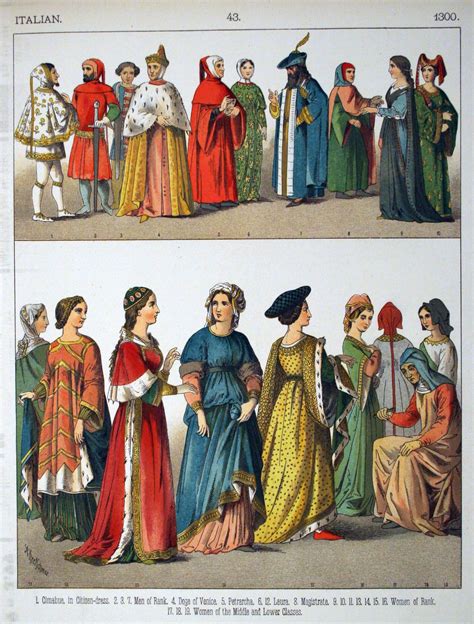 1300,_Italian._-_043_-_Costumes_of_All_Nations_(1882).JPG (1800×2370) | Renaissance costume ...