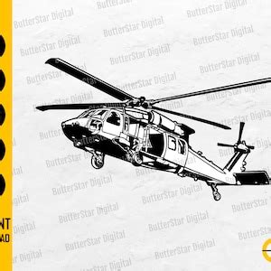 Black Hawk Helicopter SVG Army Military Decal Sticker Graphics