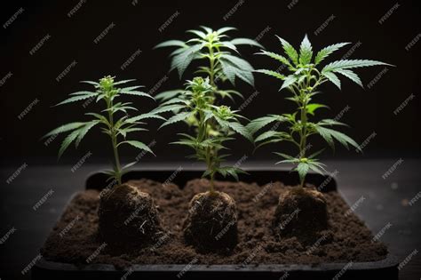 Premium AI Image | Indoor seedling marijuana plants