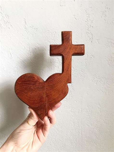 Christian Decor Cross Decor For Wall Cross And Heart Wooden Heart Wall