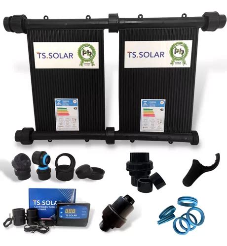 Kit 12 Placas 2mt Aquecedor Solar Piscinas 10 000 Lt Rosca F